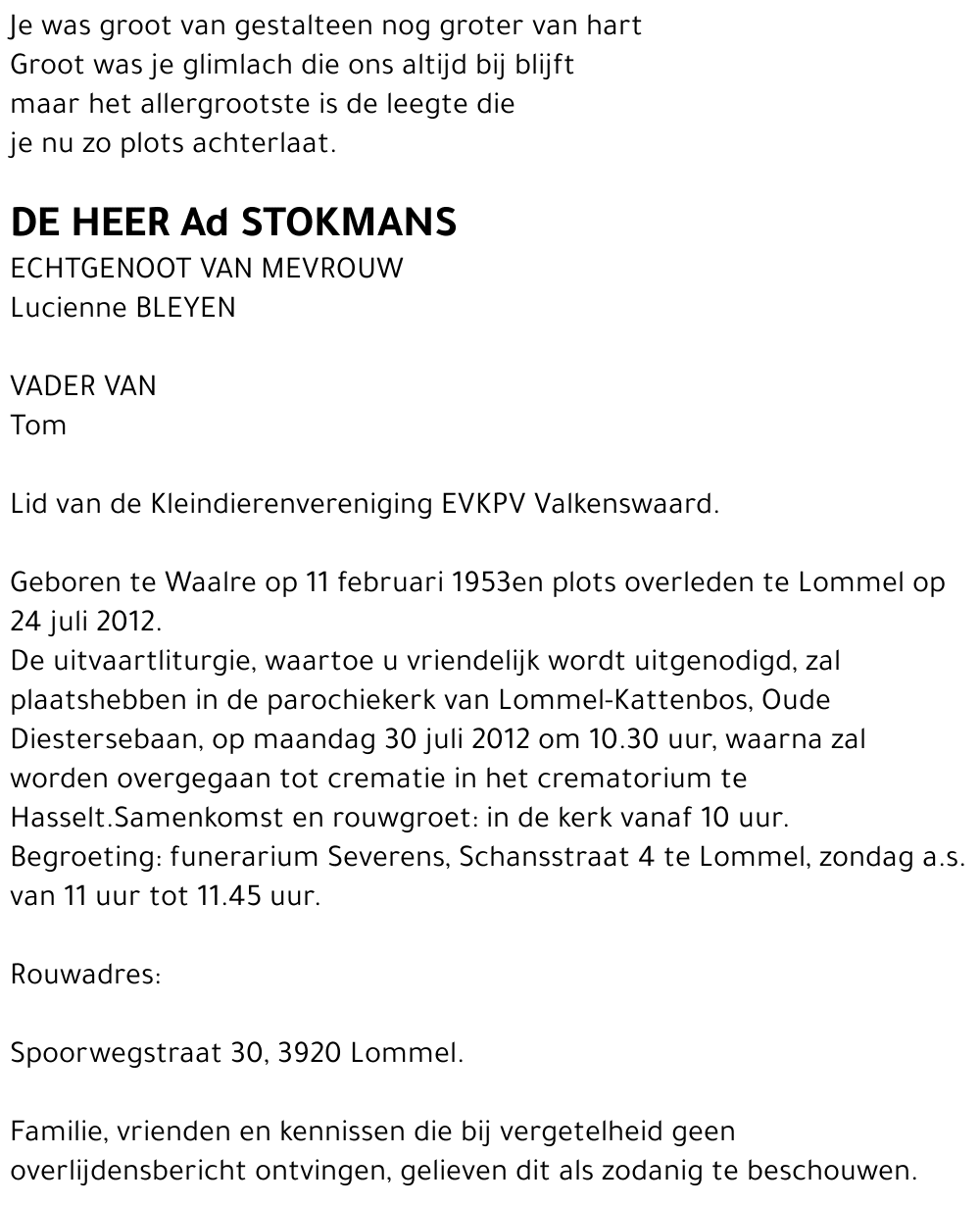 Ad Stokmans