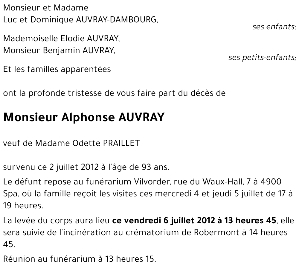 Alphonse AUVRAY