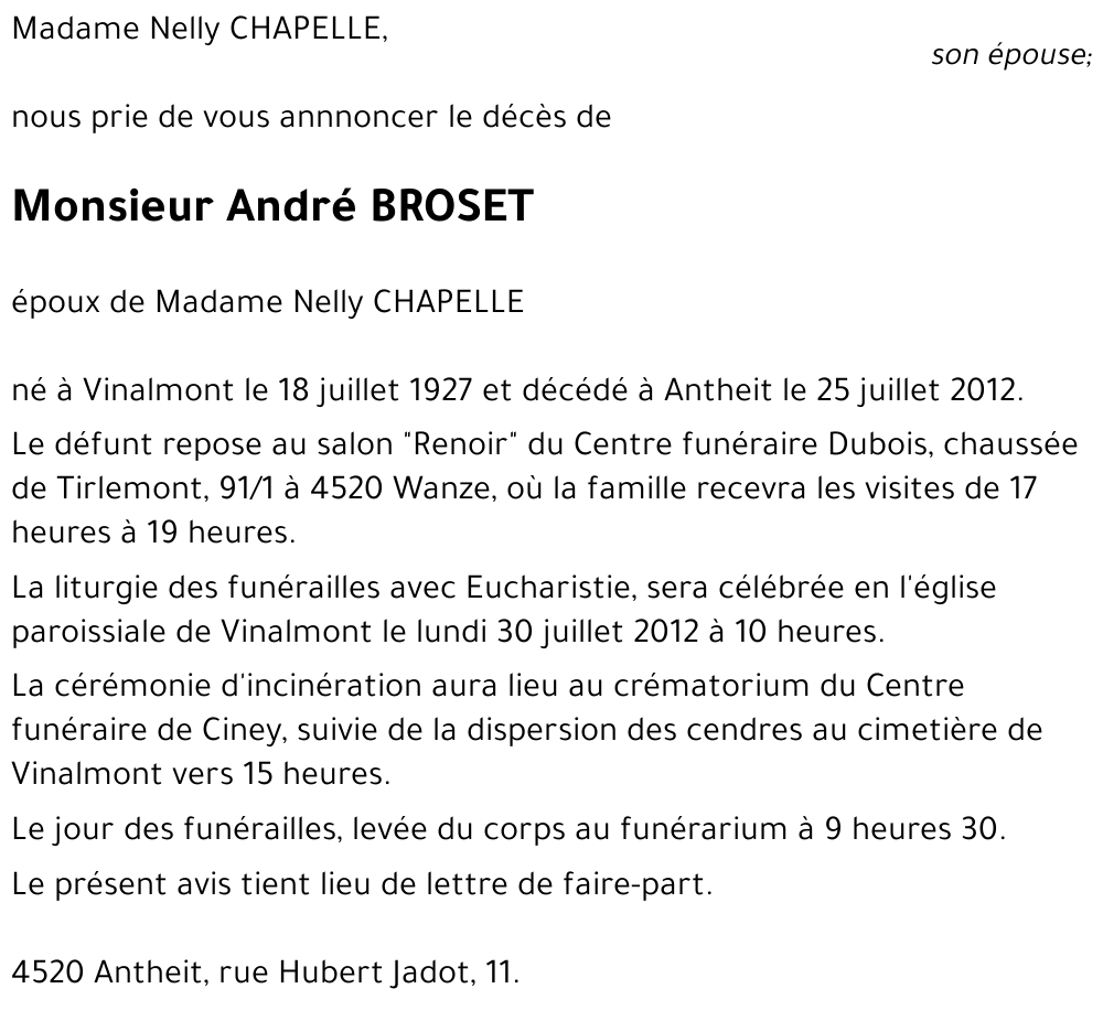 André BROSET