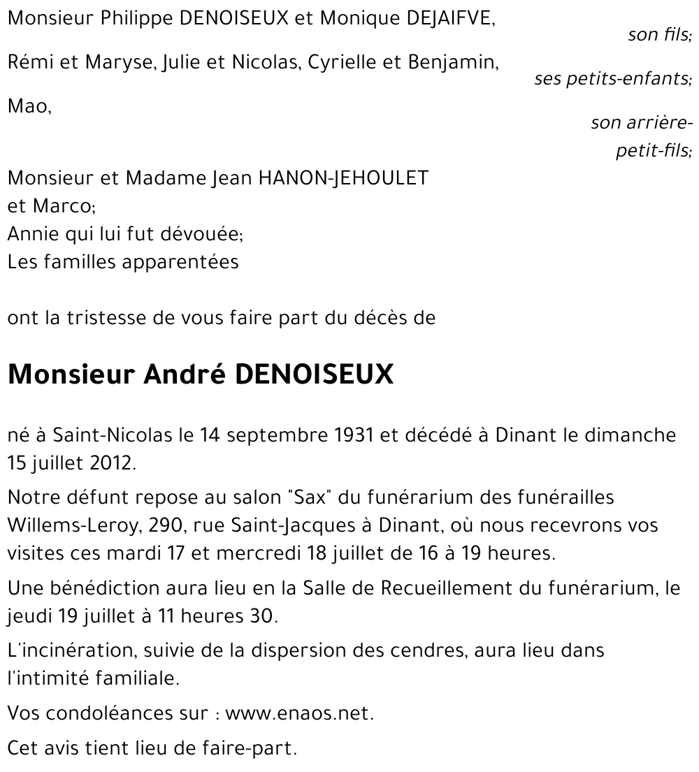 André DENOISEUX