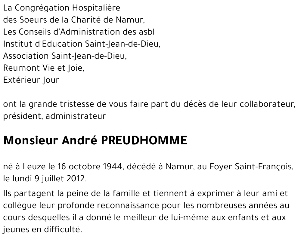 André PREUDHOMME
