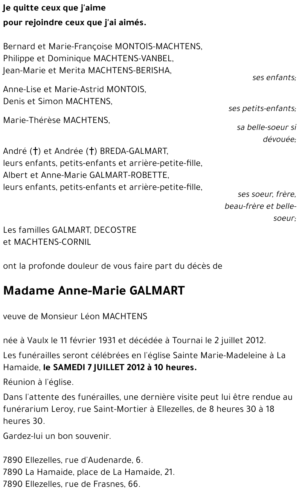 Anne-Marie GALMART