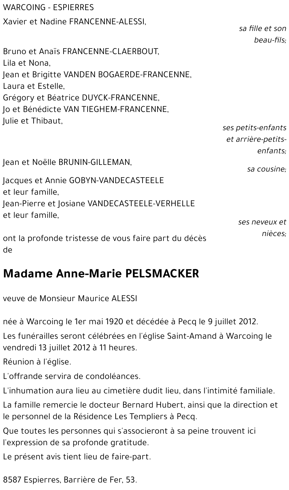 Anne-Marie PELSMACKER
