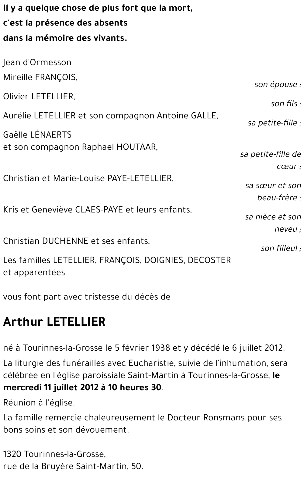 Arthur LETELLIER