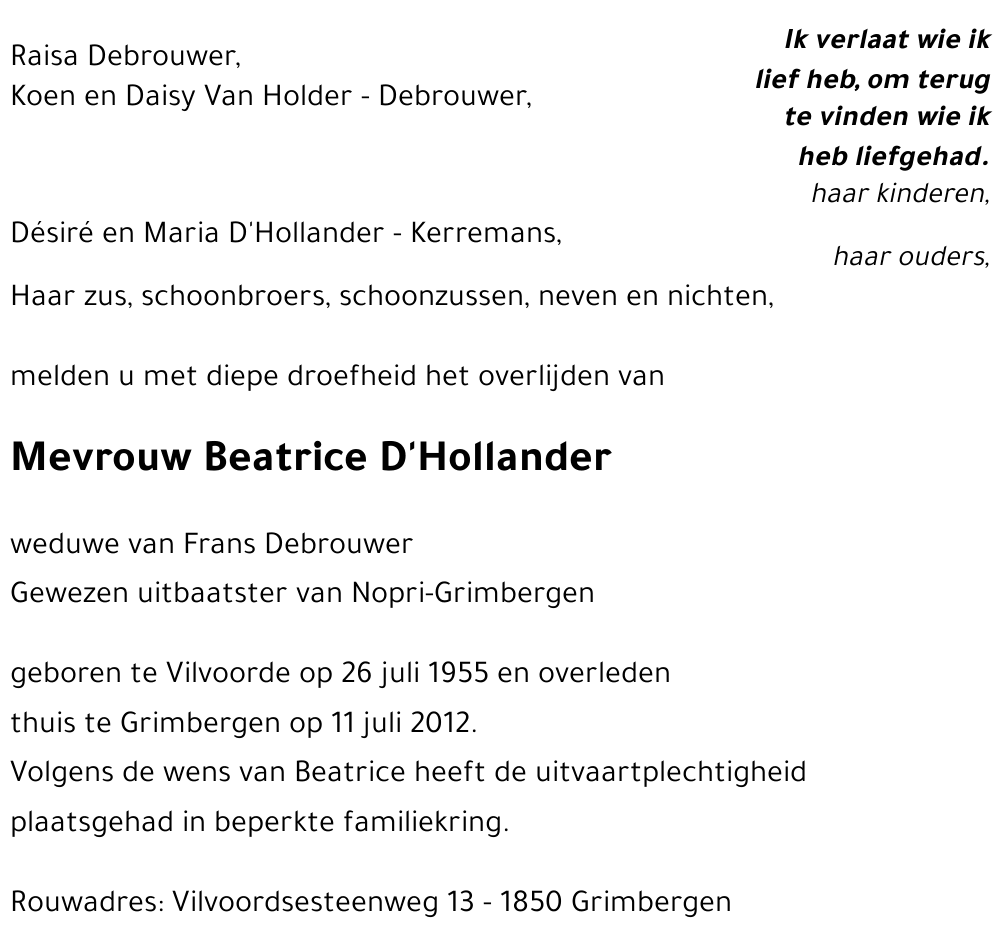 Beatrice D'Hollander
