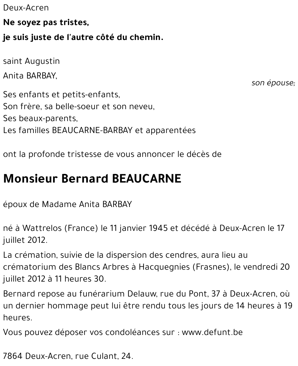 Bernard BEAUCARNE