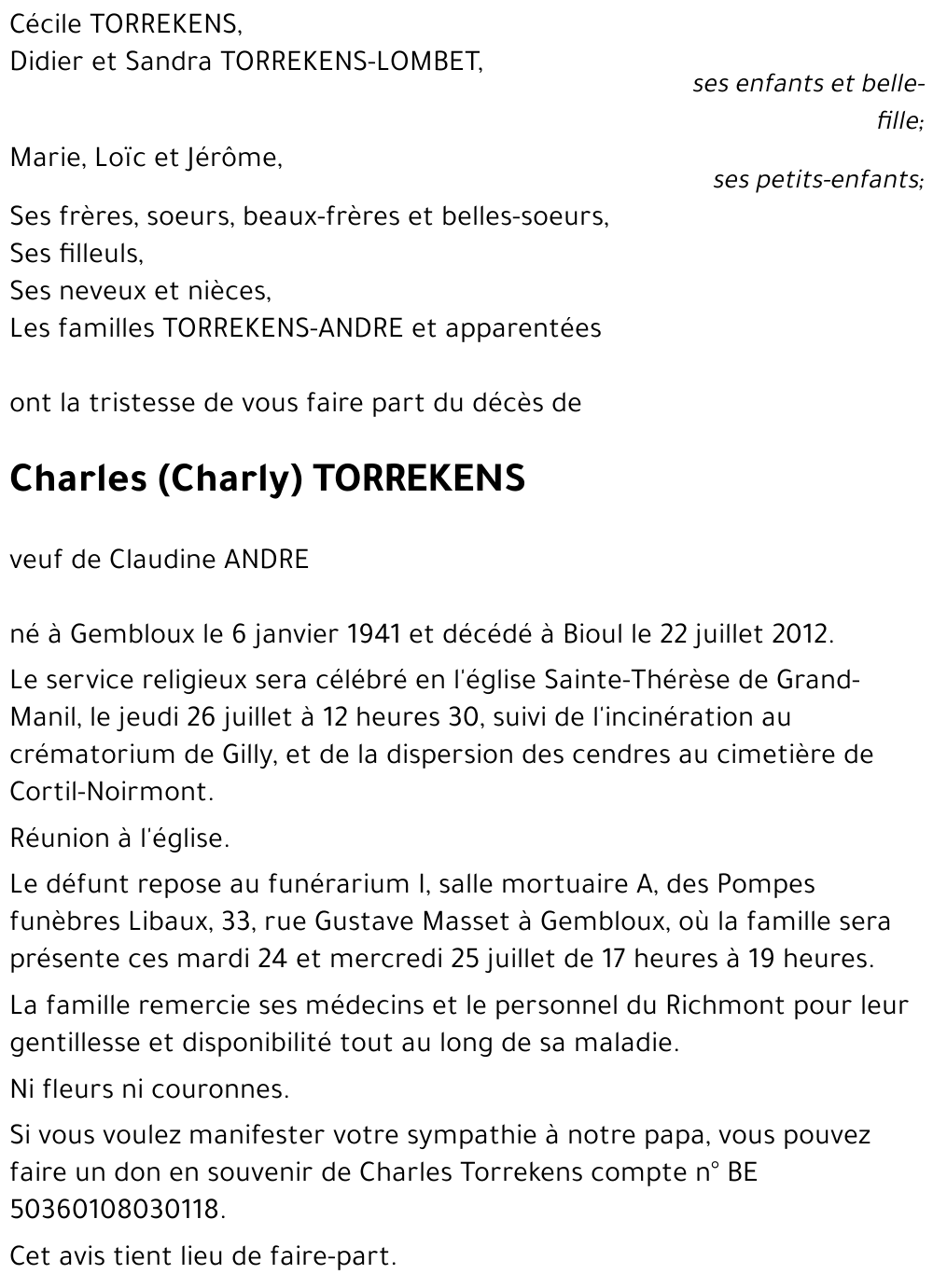 Charles TORREKENS