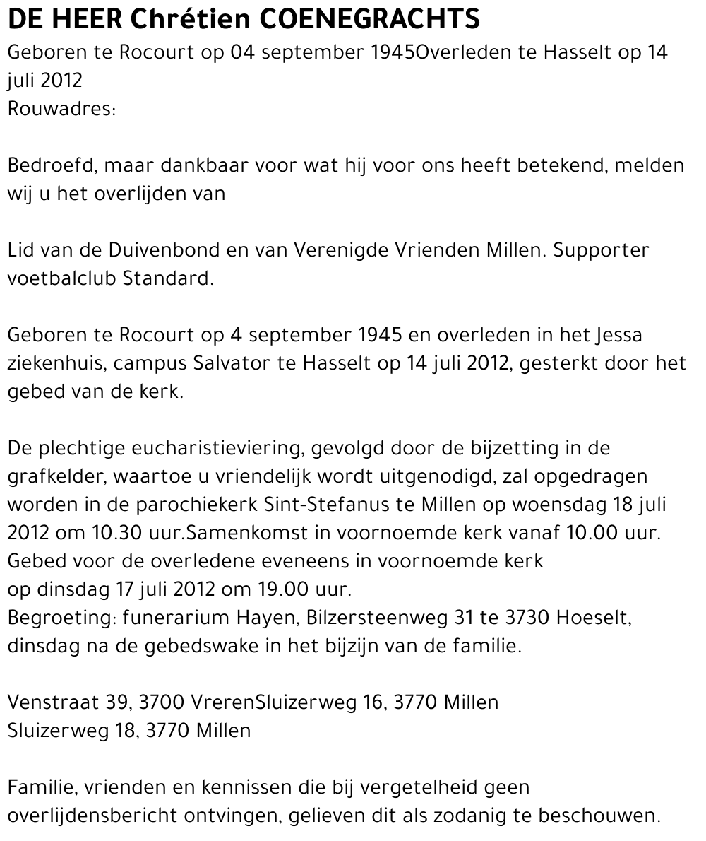 Chrétien COENEGRACHTS