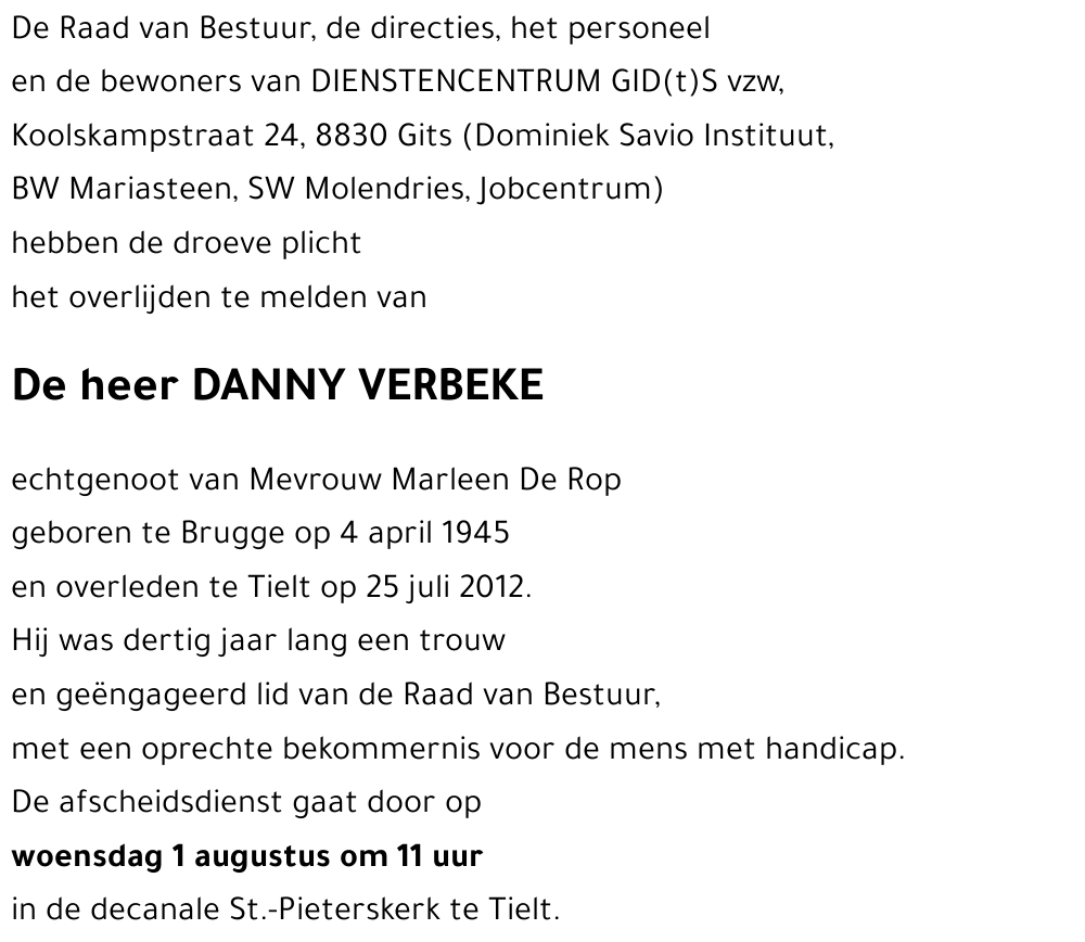 Danny VERBEKE