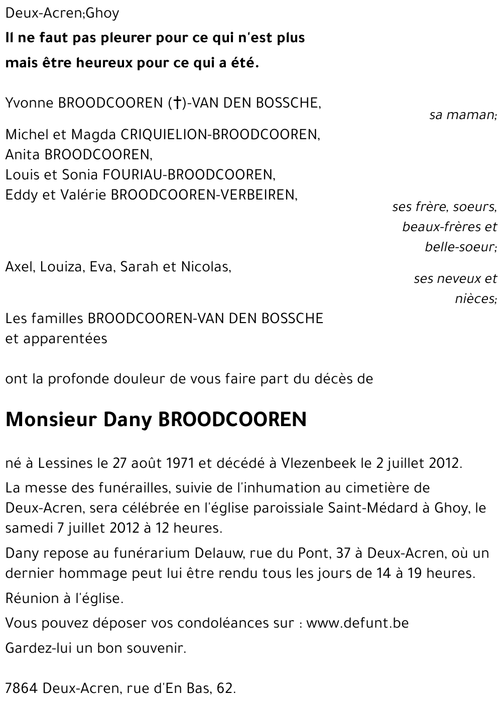 Dany BROODCOOREN