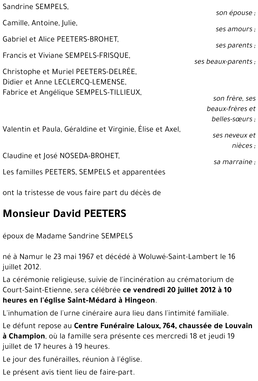 David PEETERS