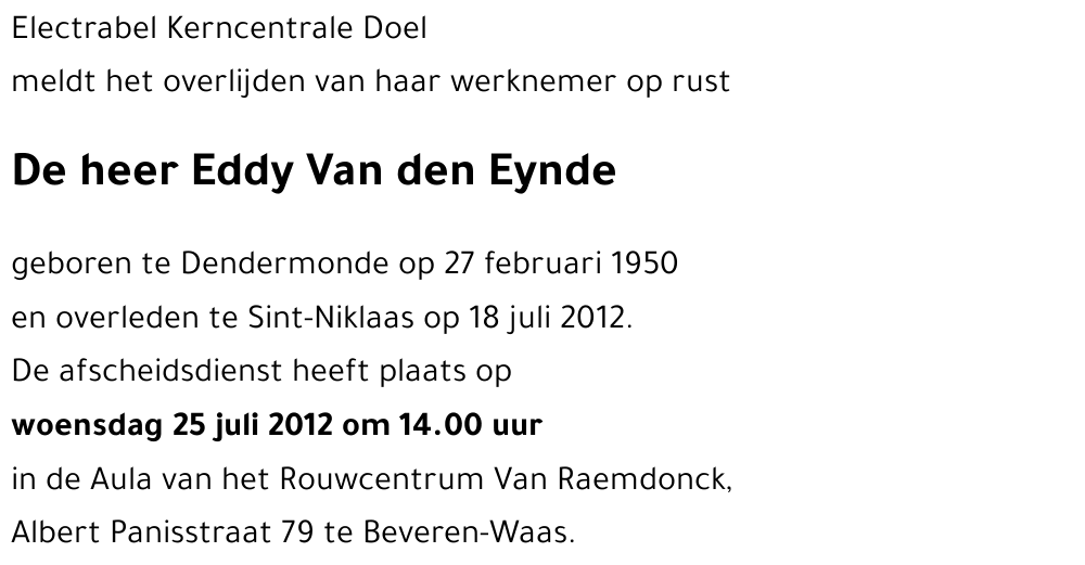Eddy Van den Eynde