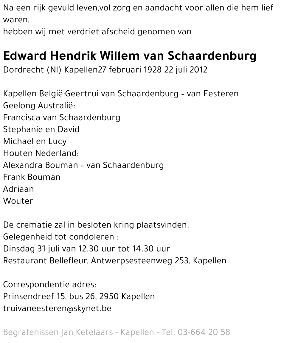 Edward Hendrik Willem van Schaardenburg