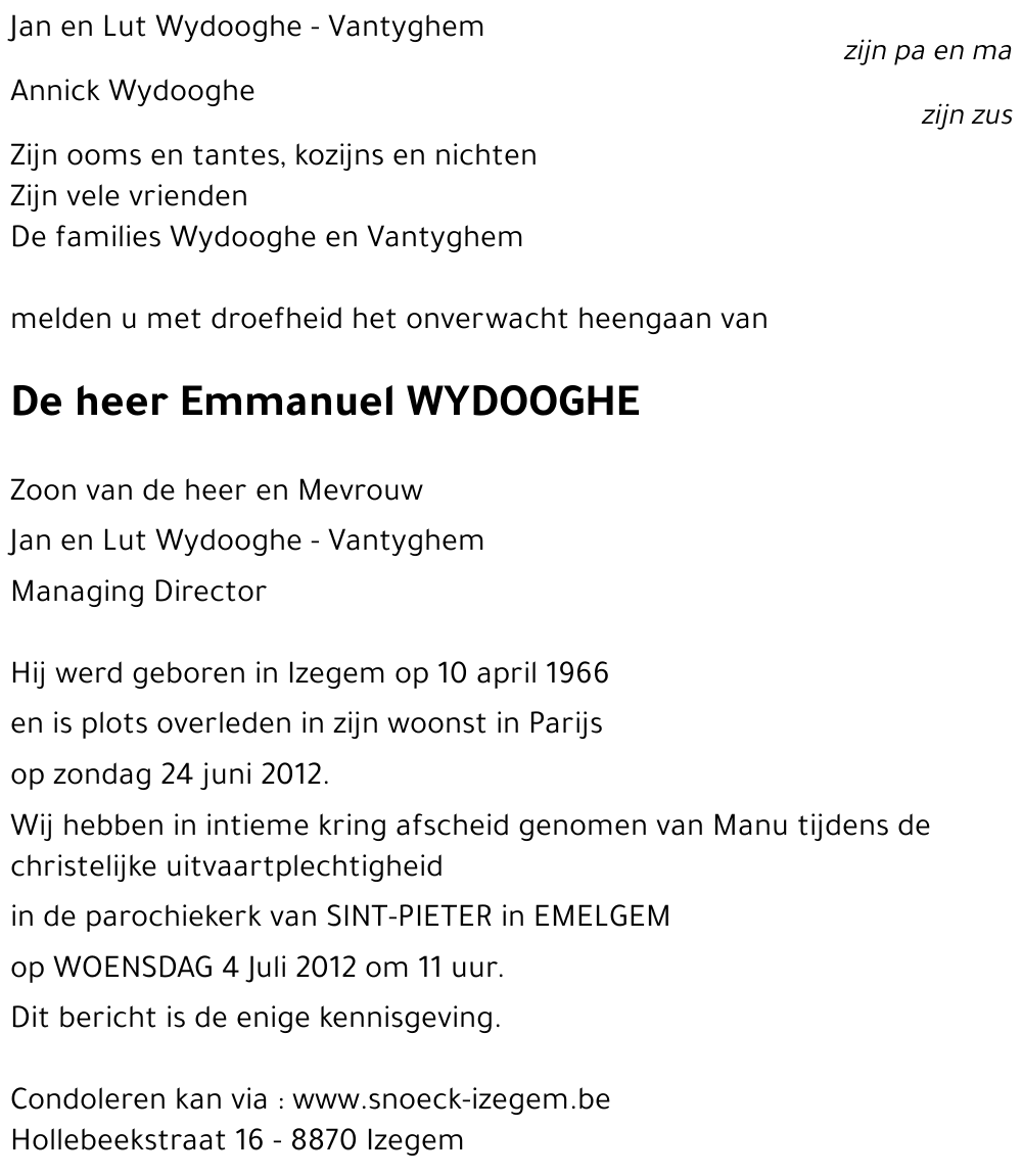 Emmanuel WYDOOGHE