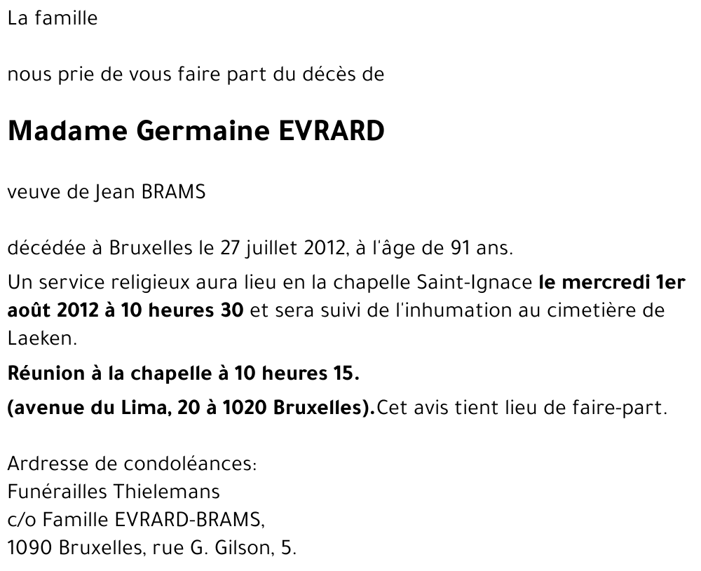 Germaine EVRARD