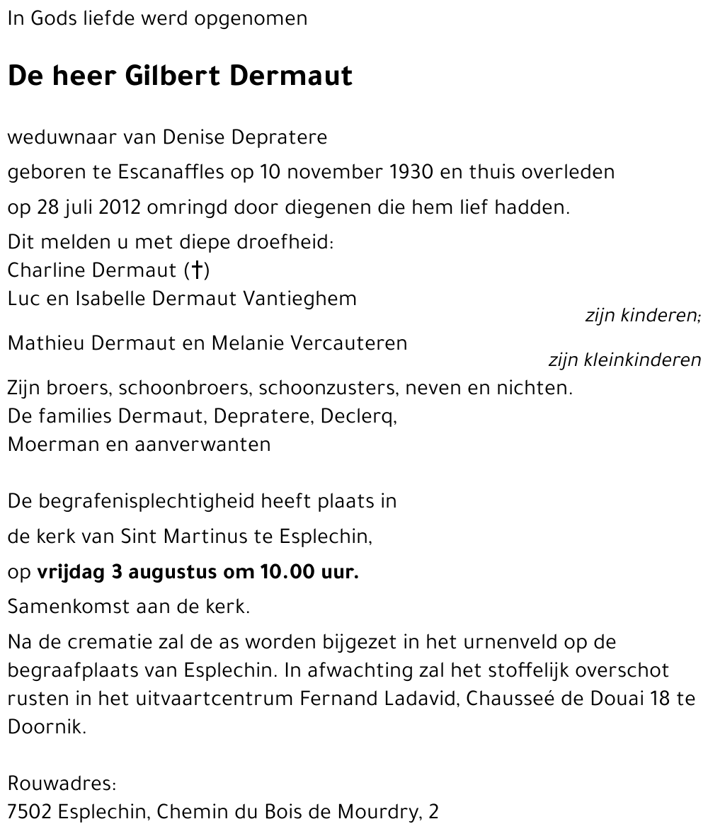 Gilbert DERMAUT