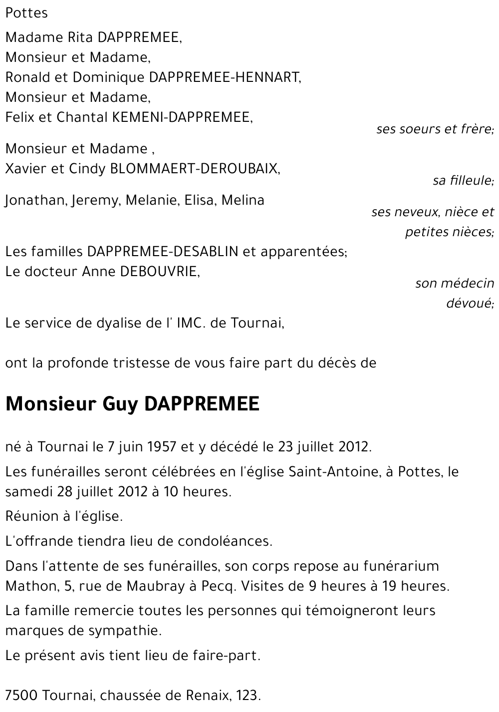 Guy DAPPREMEE