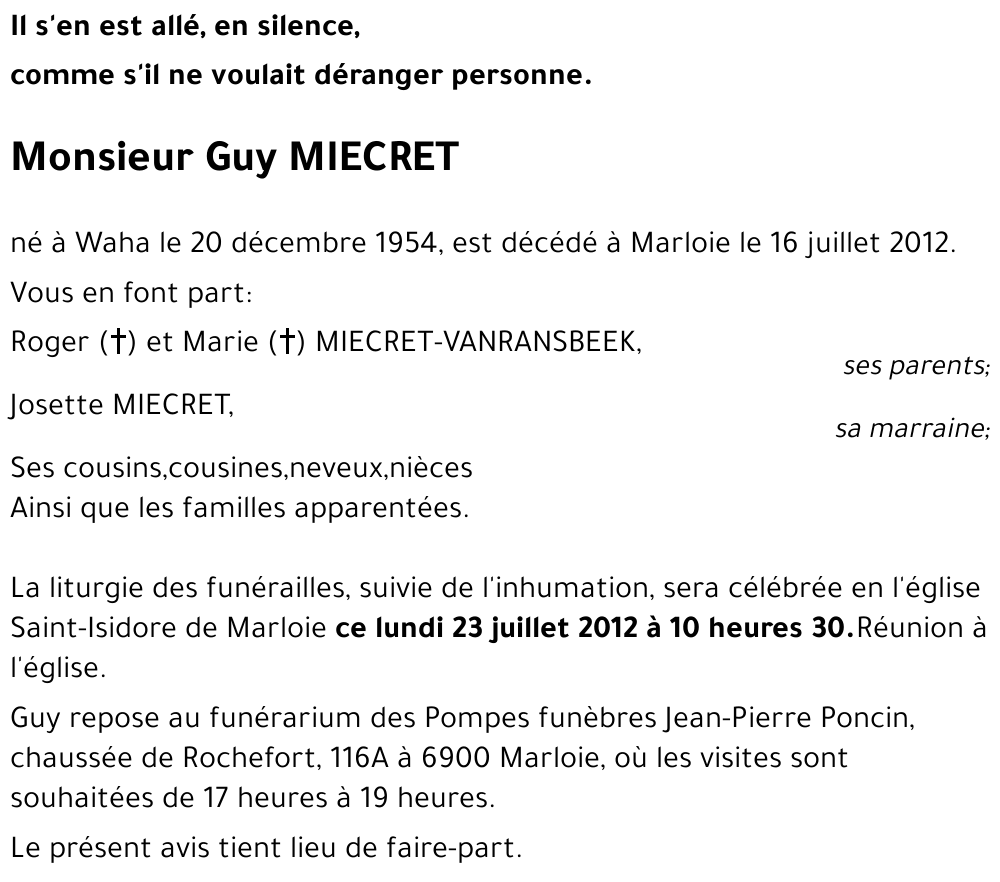 Guy MIECRET