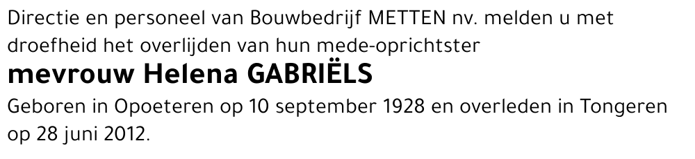 Helena Gabriëls