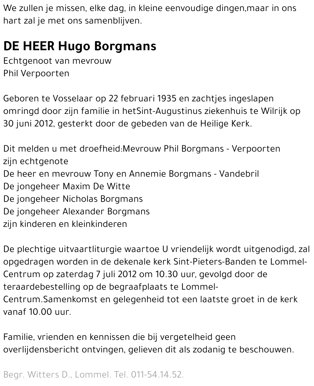 Hugo Borgmans