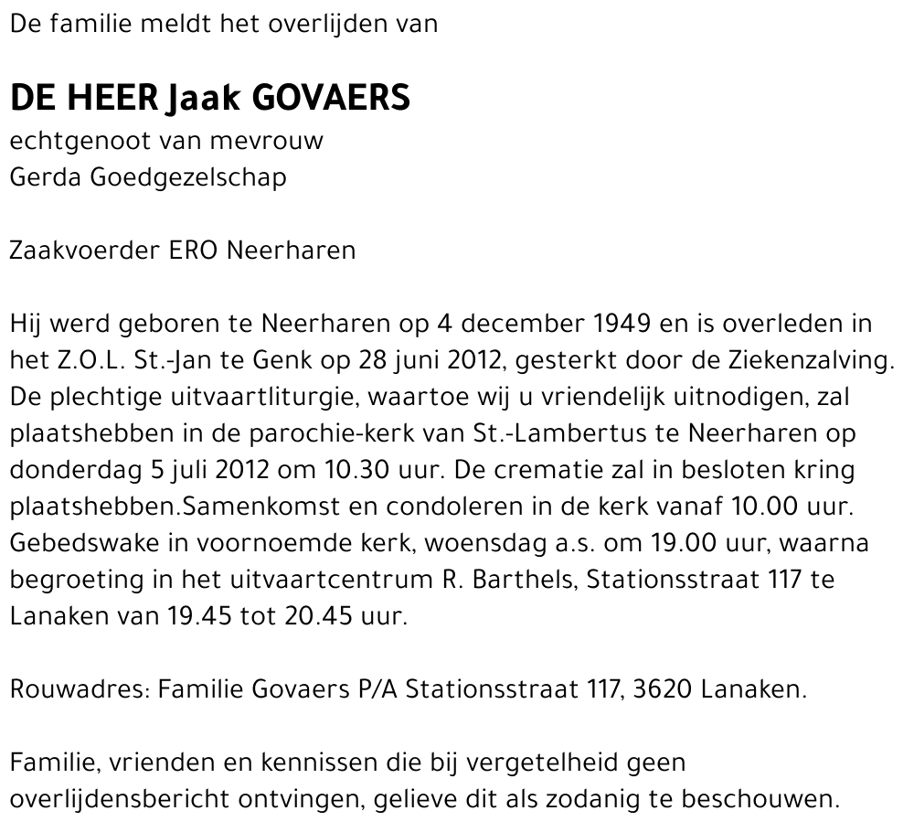 Jaak Govaers