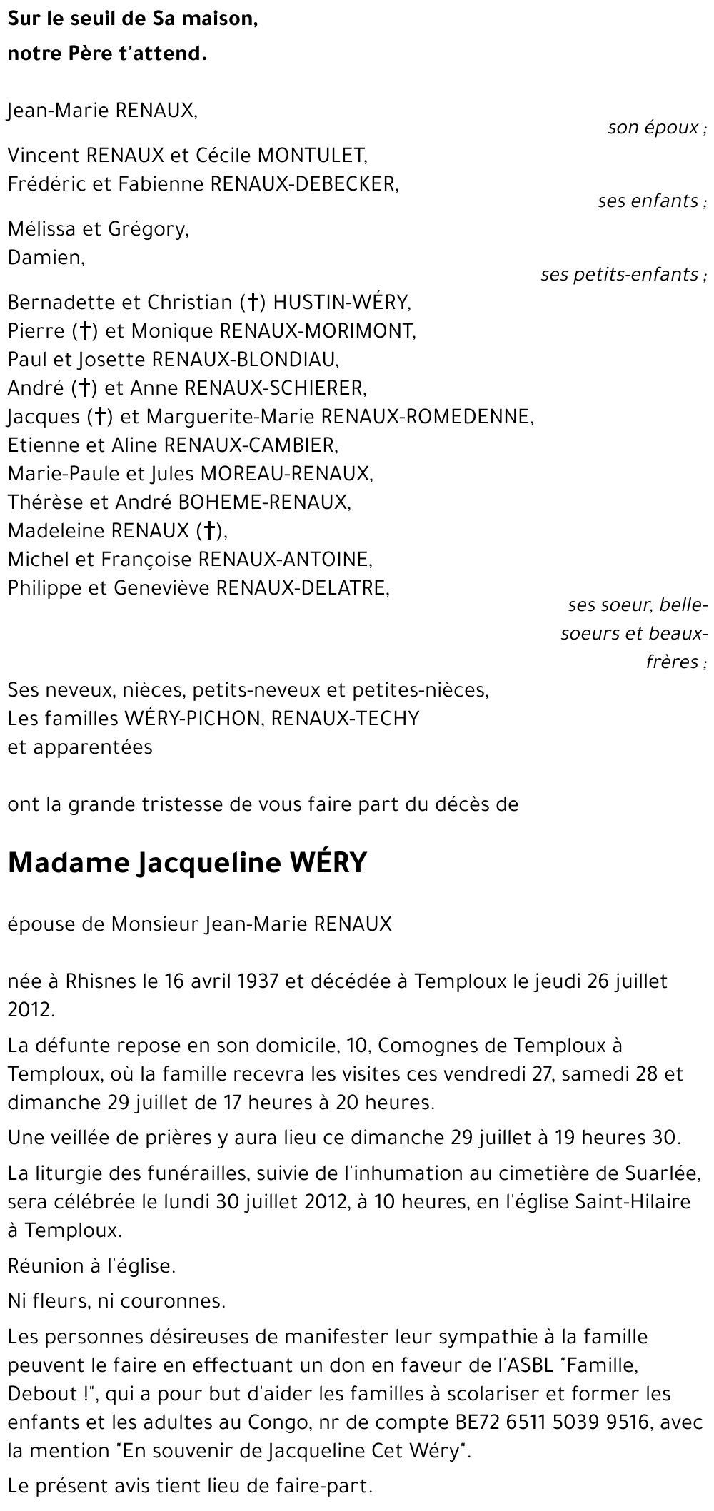 Jacqueline WÉRY