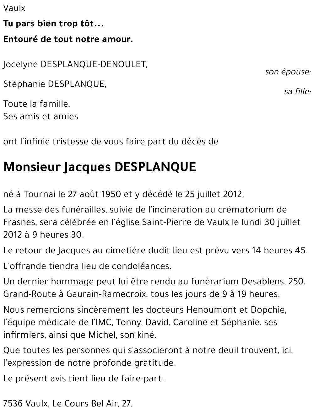 Jacques DESPLANQUE