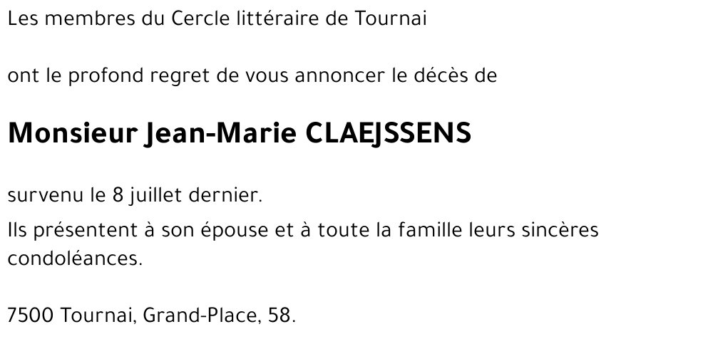 Jean-Marie Claejssens