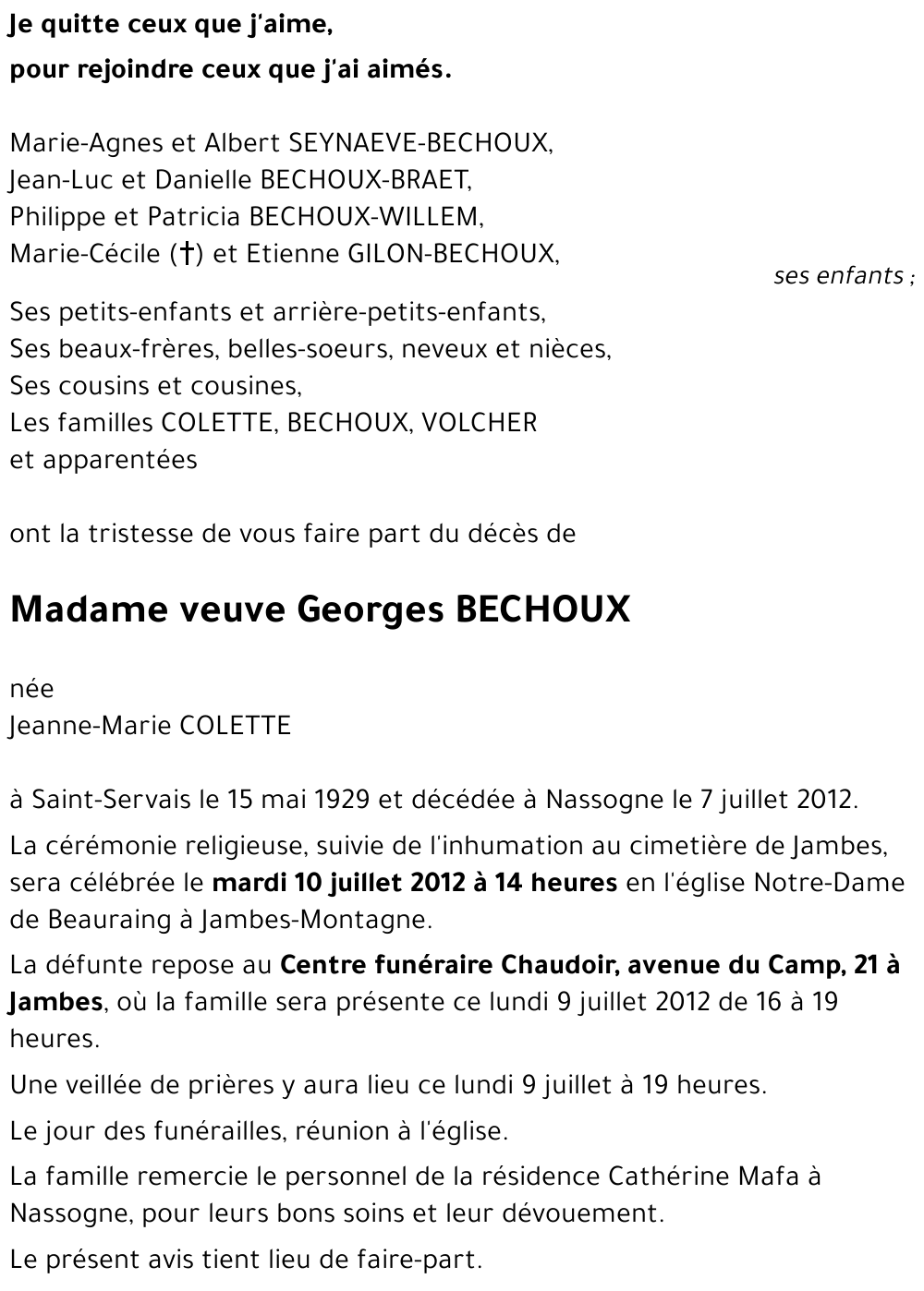 Jeanne-Marie COLETTE