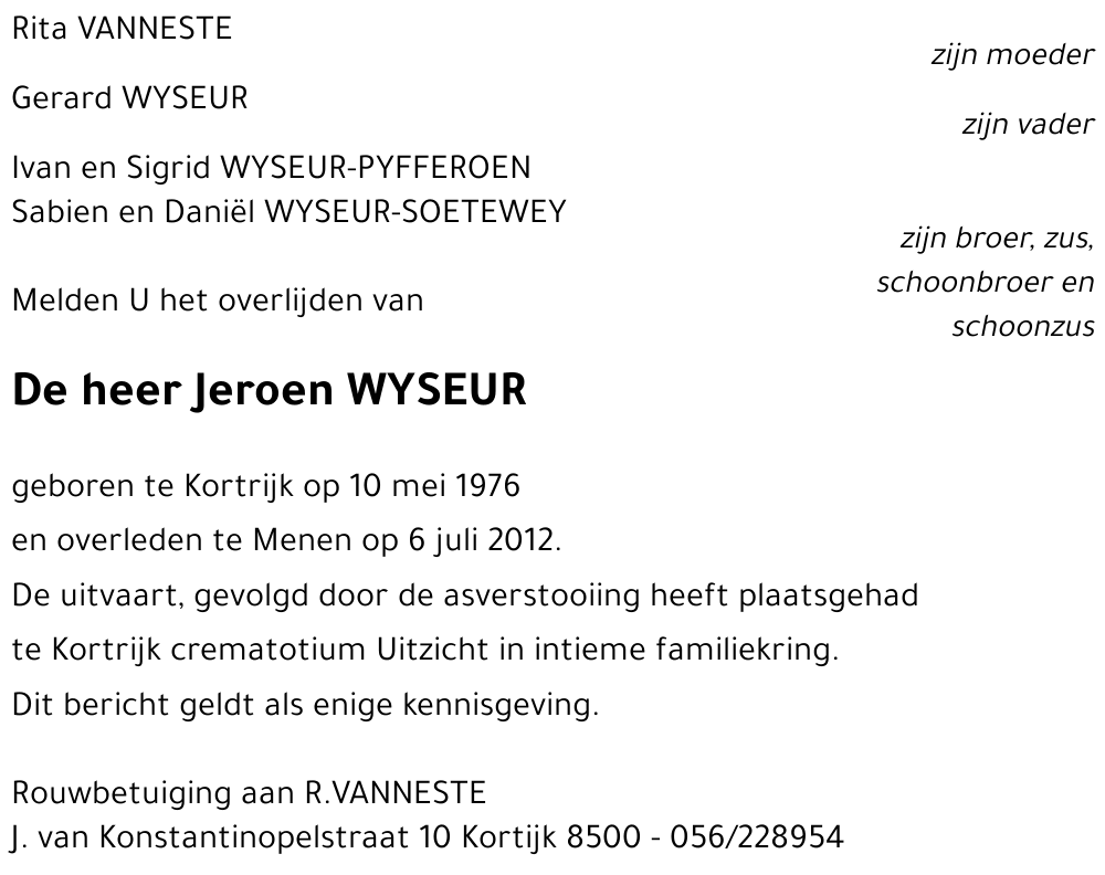 Jeroen WYSEUR