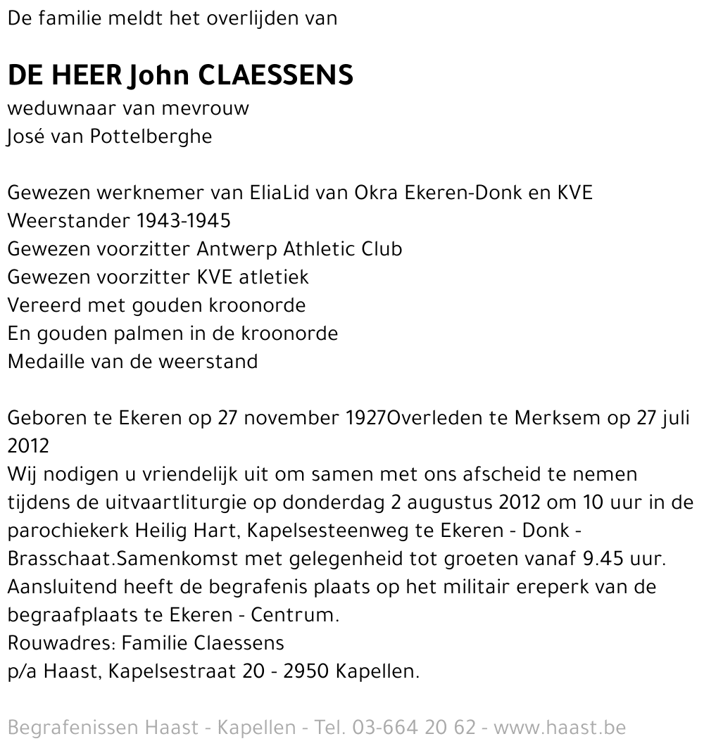 Joannes Claessens