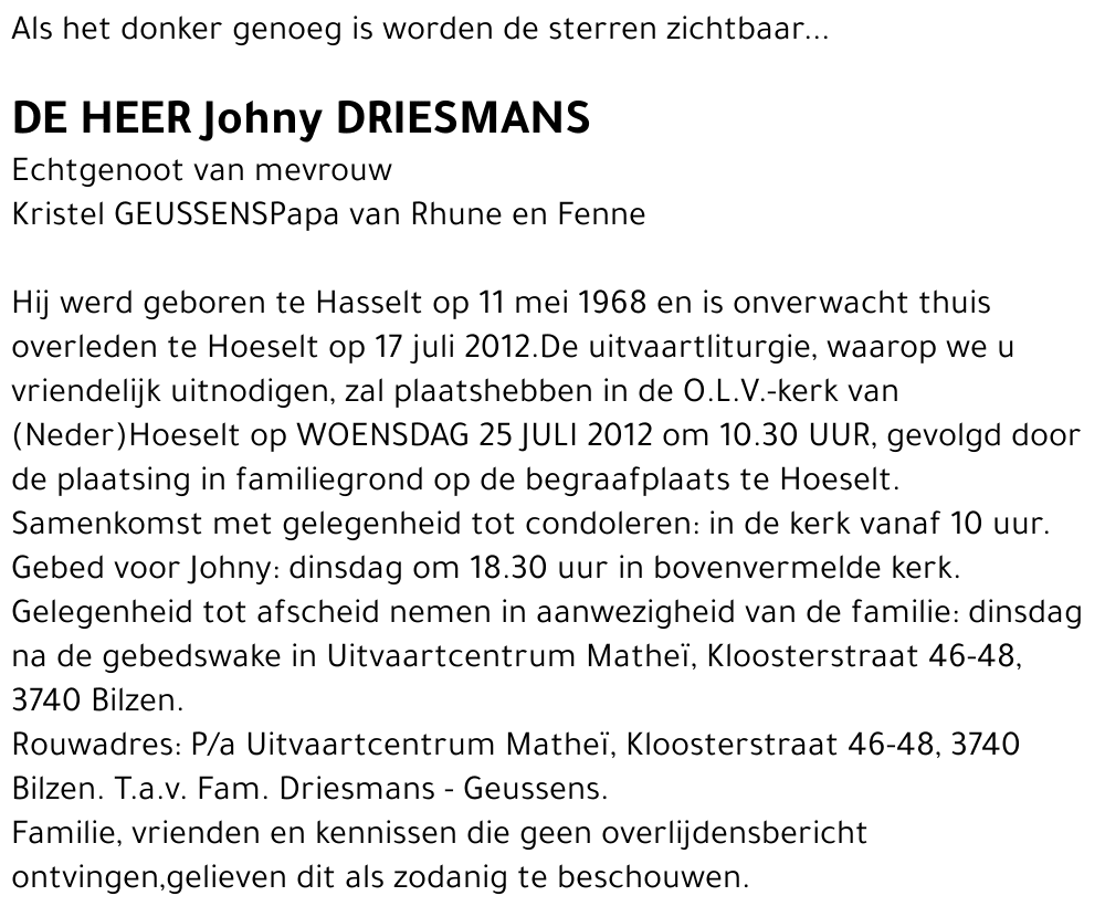 Johny DRIESMANS