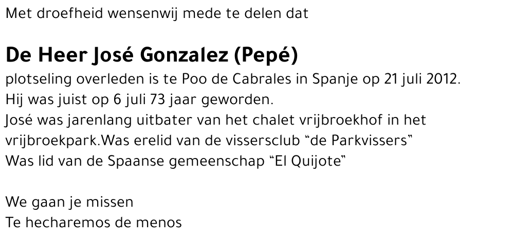 José Gonzalez (Pepé)