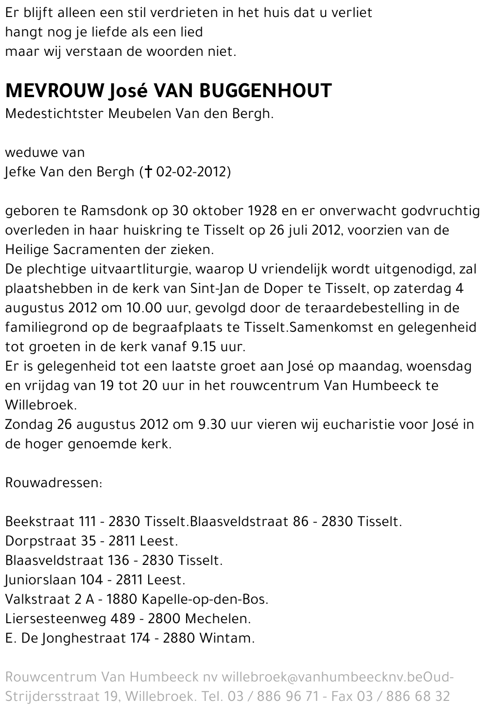 José Van Buggenhout