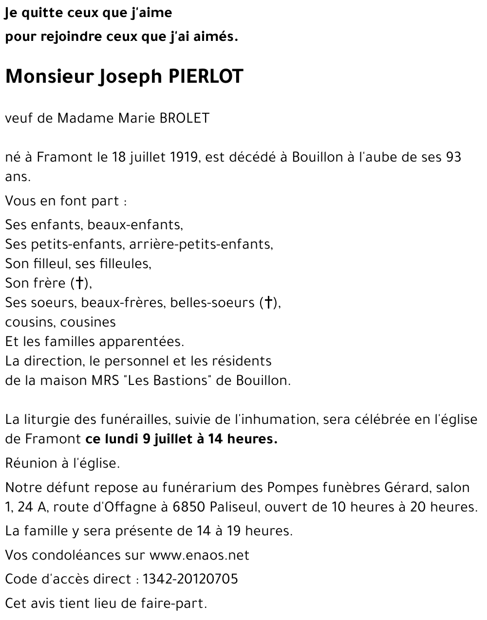 Joseph PIERLOT