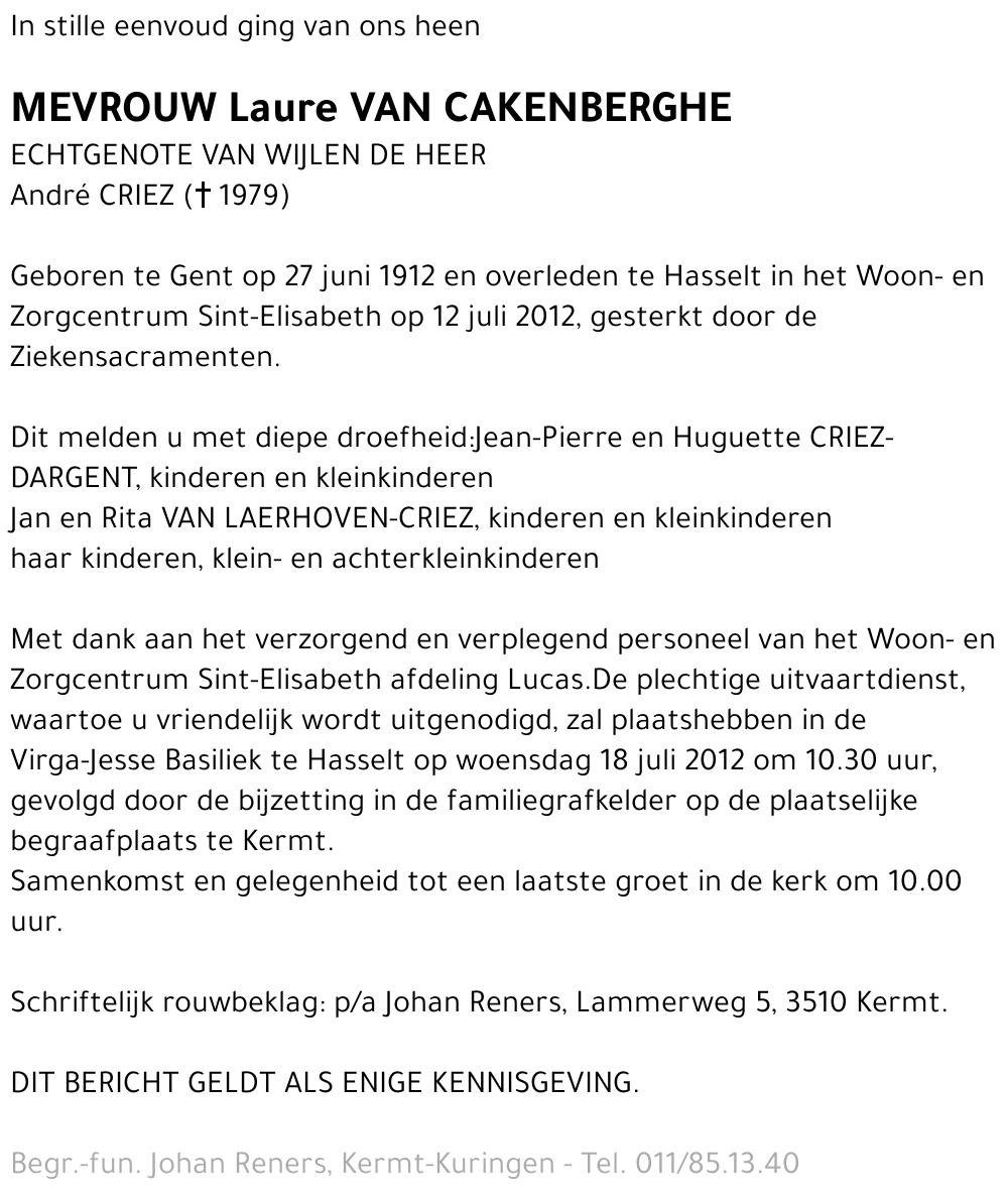 Laure Van Cakenberghe