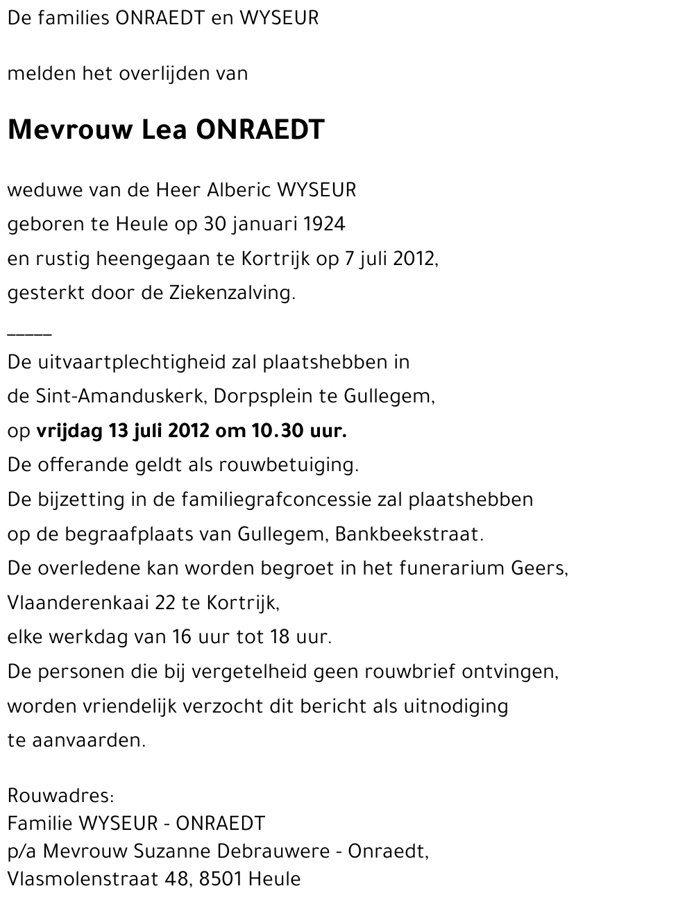 Lea ONRAEDT