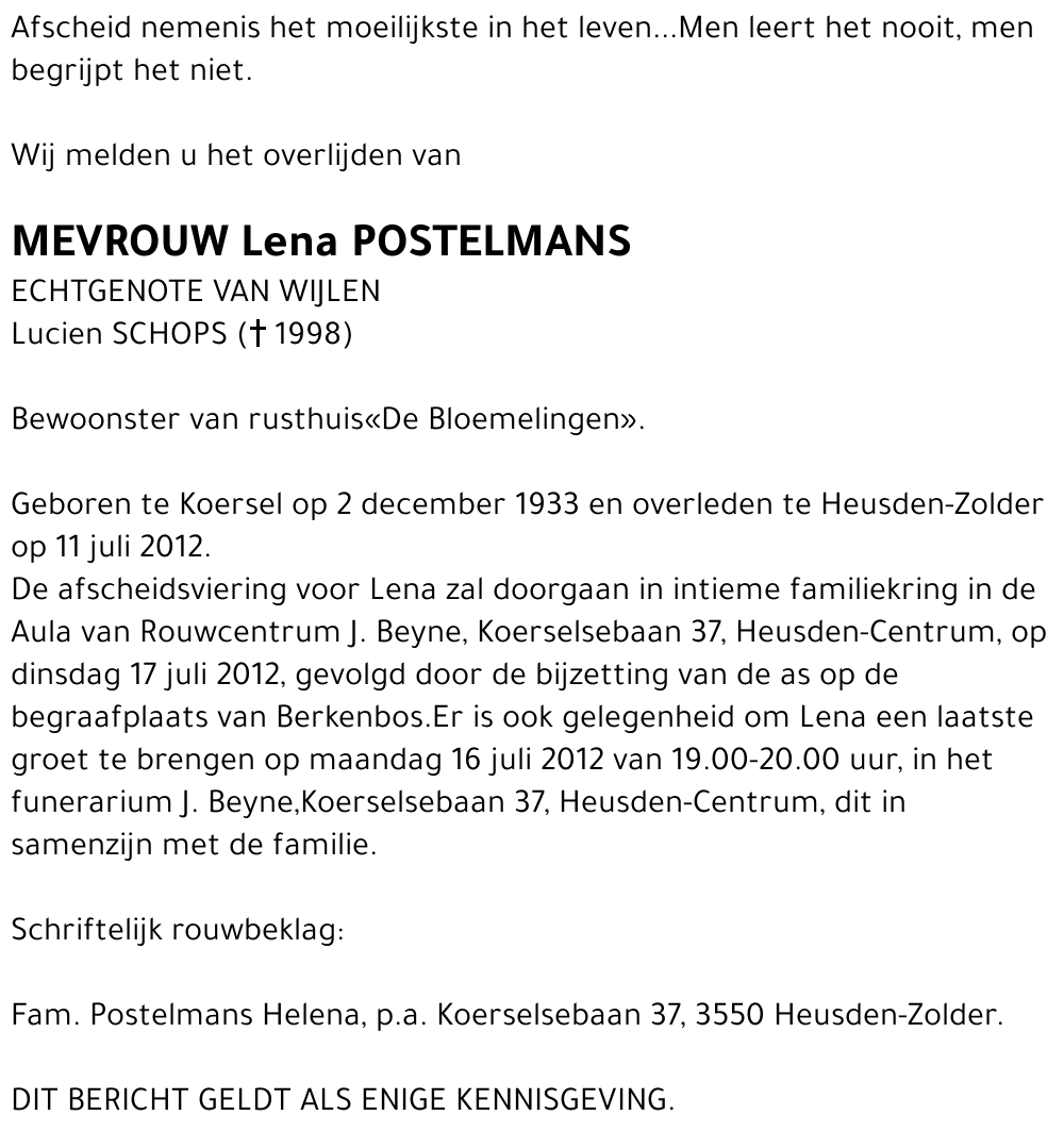 Lena Postelmans