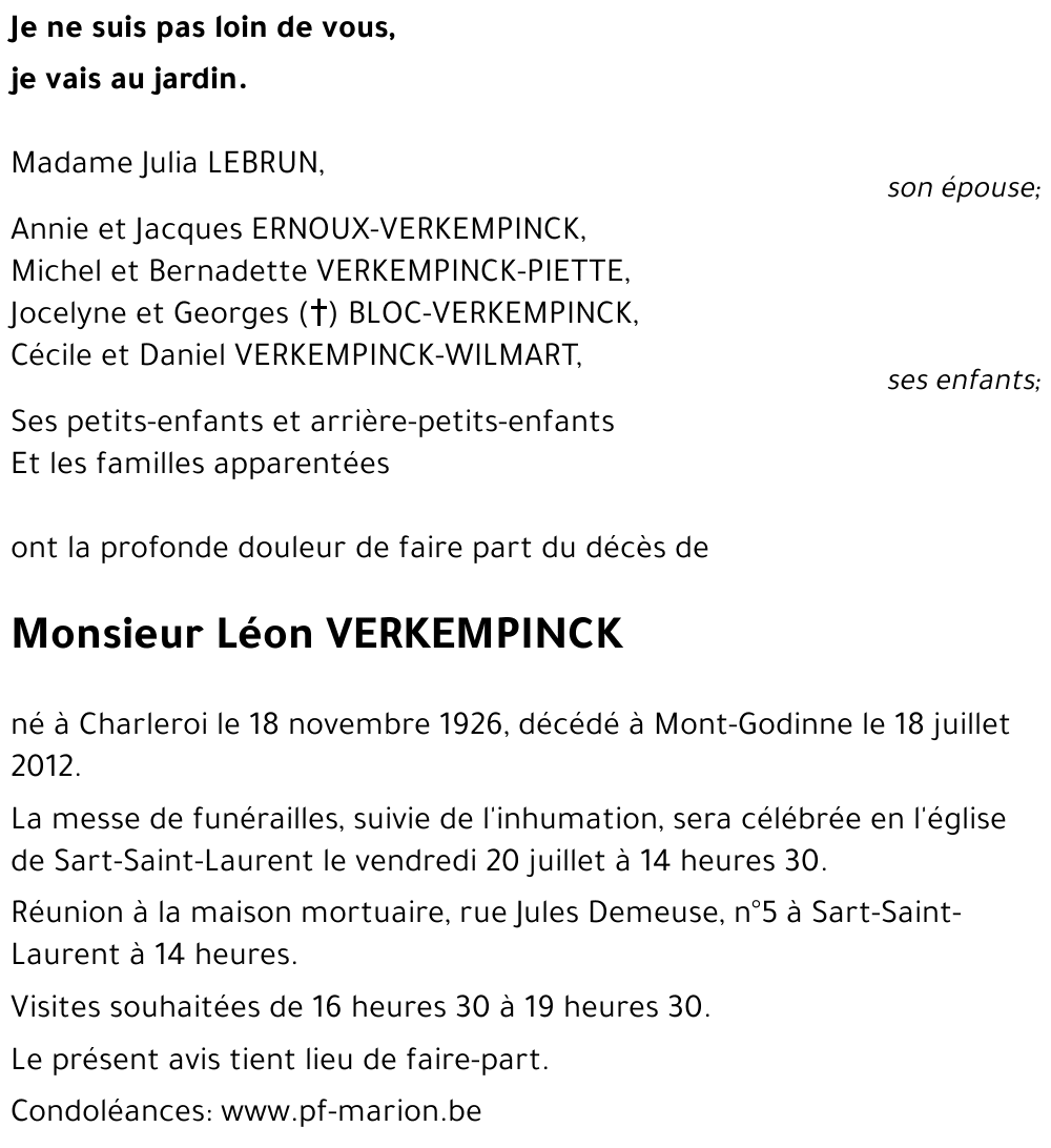 Léon VERKEMPINCK