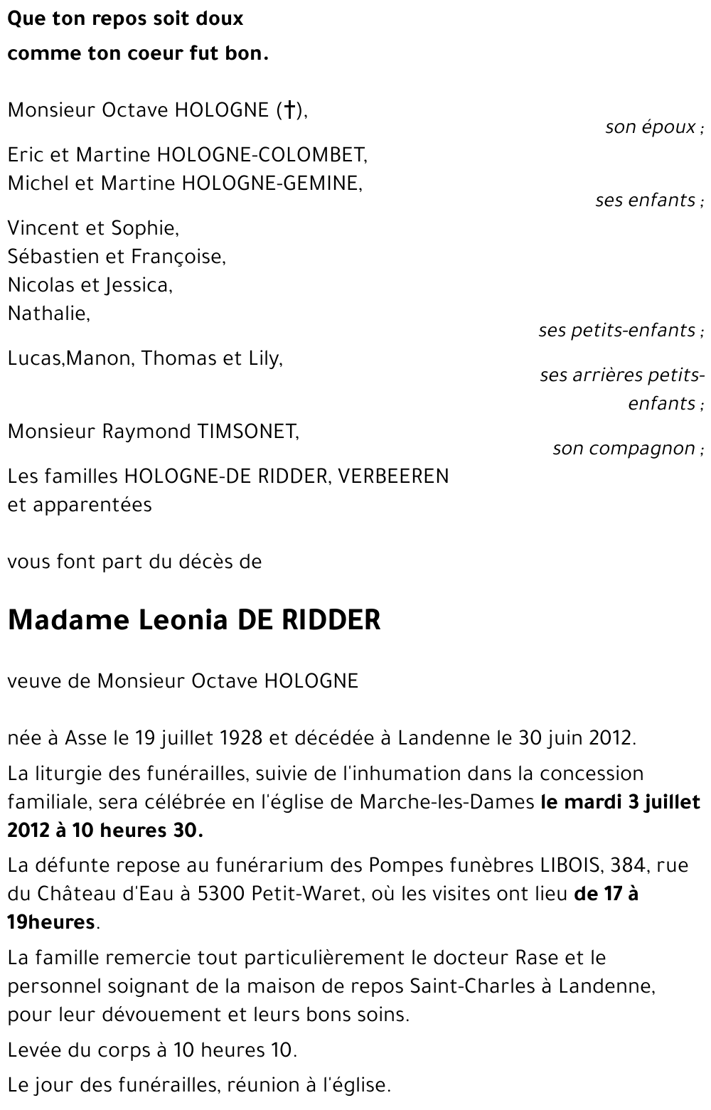 Leonia DE RIDDER