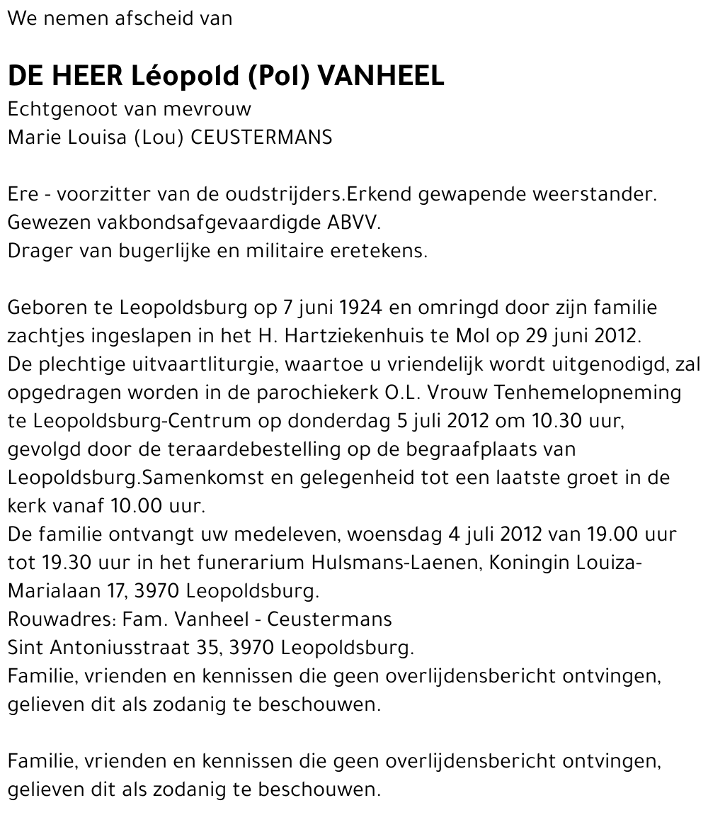 Léopold Vanheel