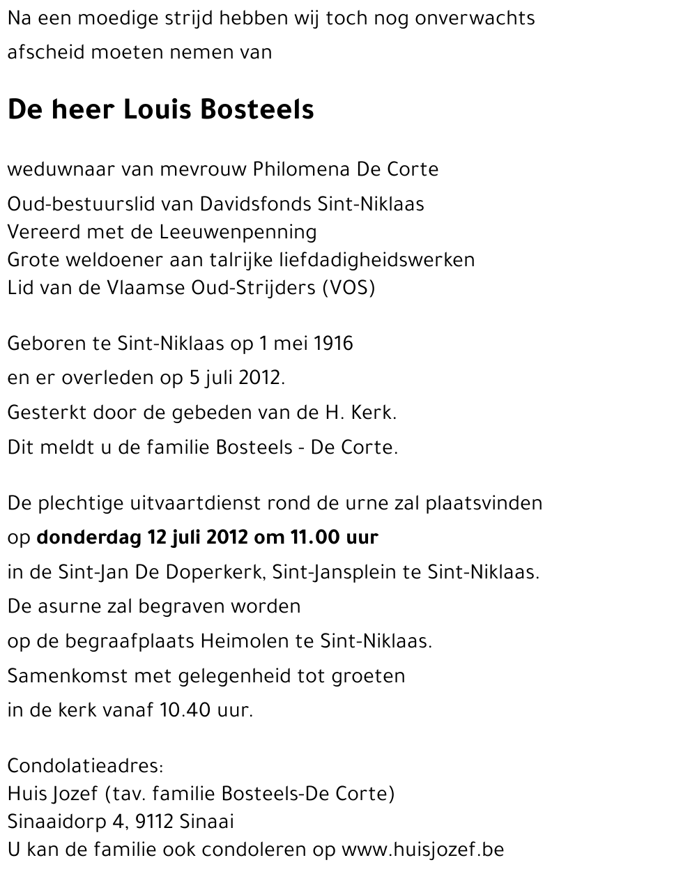 Louis BOSTEELS