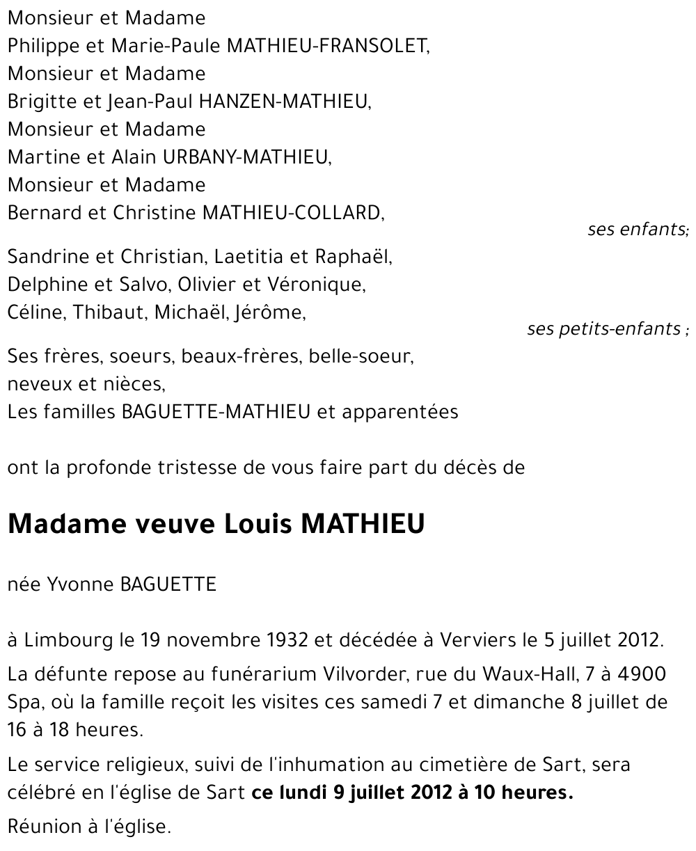 Louis MATHIEU