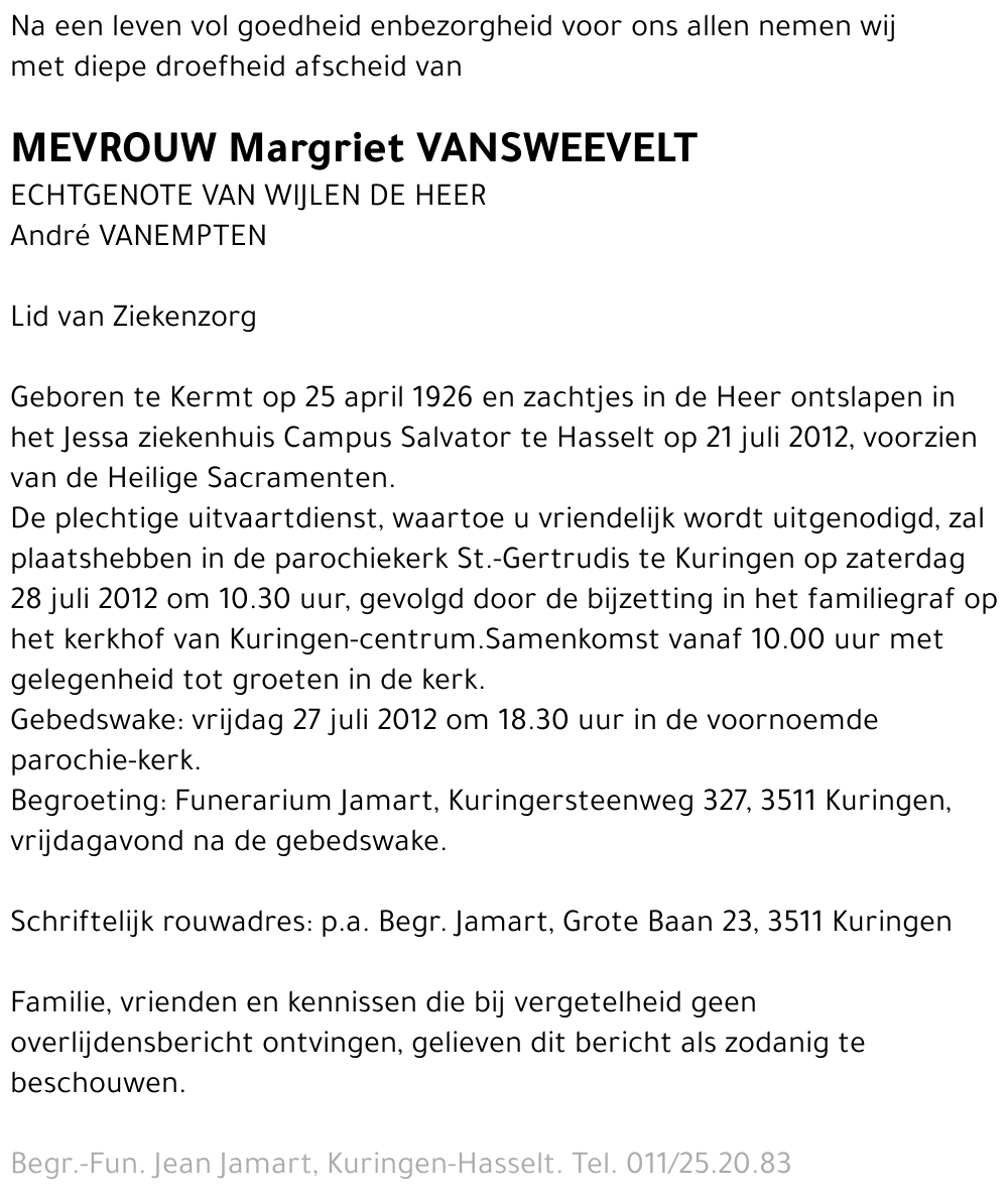 Margriet Vansweevelt