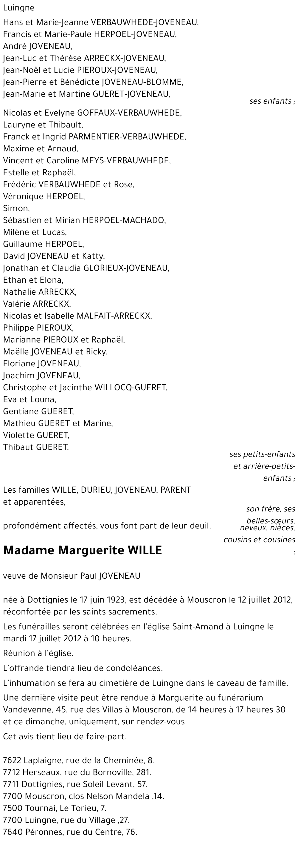 Marguerite WILLE