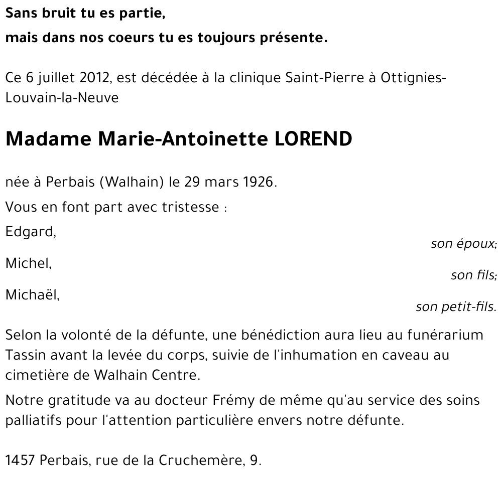 Marie-Antoinette LOREND