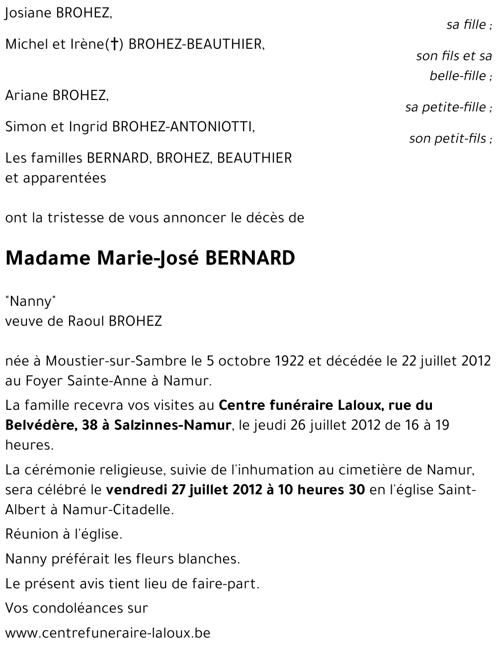 Marie-José BERNARD