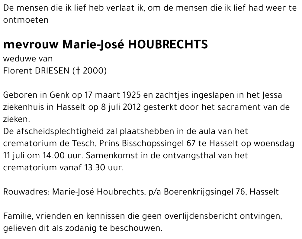 Marie-José Houbrechts