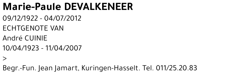 Marie-Paule Devalkeneer