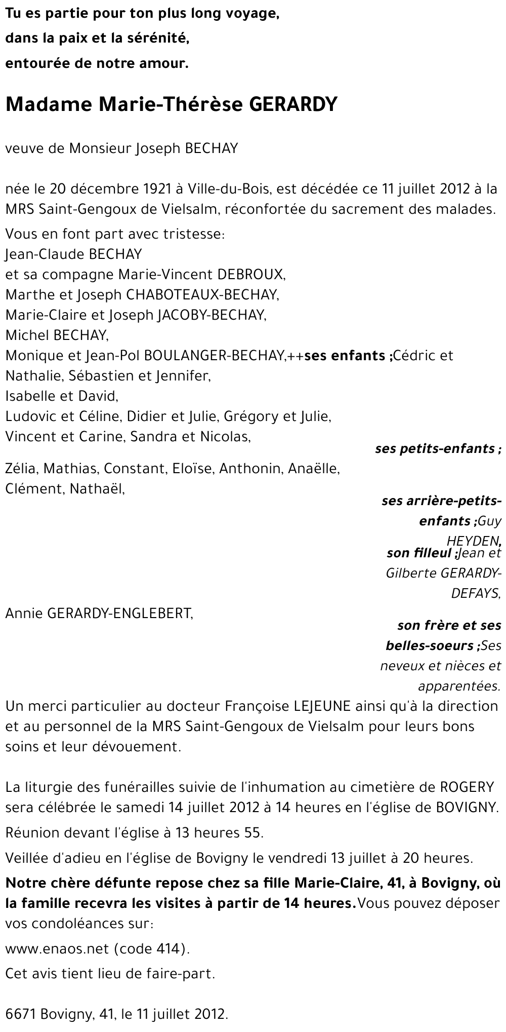 Marie-Thérèse GERARDY